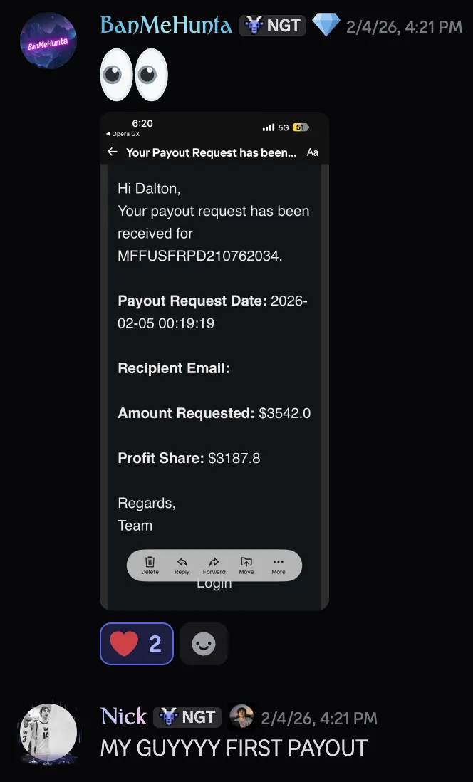Student payout request - $3,542